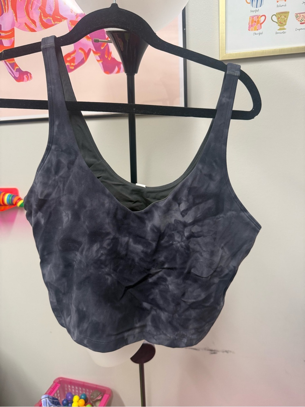 lululemon athletica Grey Graphite Tie-Dye bra/tank